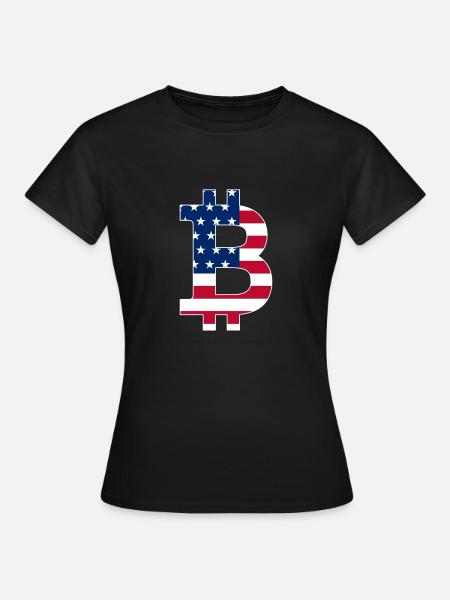 Usa Flag Bitcoin-Bitcoin-Cryptocurrency-Flag - Women's T-Shirt - black