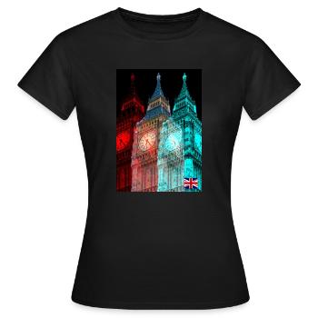 Londres - T-shirt Femme - noir - Devant - AI Model Female 172 dark (172cm)