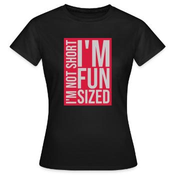 Not short fun sized - Women's T-Shirt - black - Front - AI Model Female 172 dark (172cm)