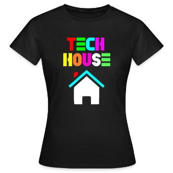 maison de technologie 808 - T-shirt Femme - noir - Devant - AI Model Female 172 dark (172cm)