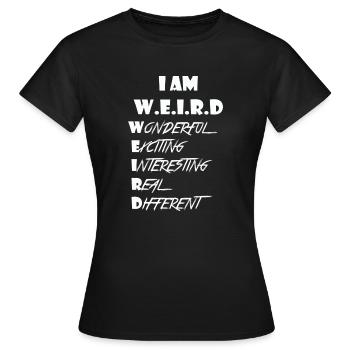 Weird - Frauen T-Shirt - Schwarz - Vorne - AI Model Female 172 dark (172cm)