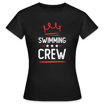 Équipage de natation - T-shirt Femme - noir - Devant - AI Model Female 172 dark (172cm)