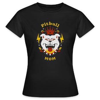 Pitbull Mom - Frauen T-Shirt - Schwarz - Vorne - AI Model Female 172 dark (172cm)
