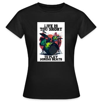 LANGWEILIGE BEATS - Frauen T-Shirt - Schwarz - Vorne - AI Model Female 172 dark (172cm)