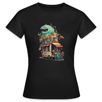 Monster Flea Market Stall - Women's T-Shirt - black - Front - AI Model Female 172 dark (172cm)