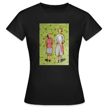 Schwestern - Frauen T-Shirt - Schwarz - Vorne - AI Model Female 172 dark (172cm)