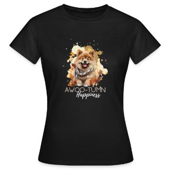 Awoo-tumn Happiness | Eurasier - Frauen T-Shirt - Schwarz - Vorne - AI Model Female 172 dark (172cm)