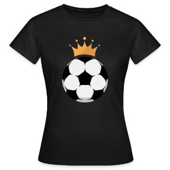 Soccer King Logo - Women's T-Shirt - black - Front - AI Model Female 172 dark (172cm)