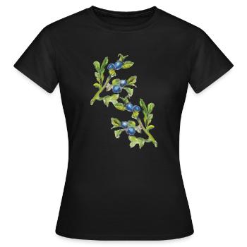 Blueberry branch - Women's T-Shirt - black - Front - AI Model Female 172 dark (172cm)