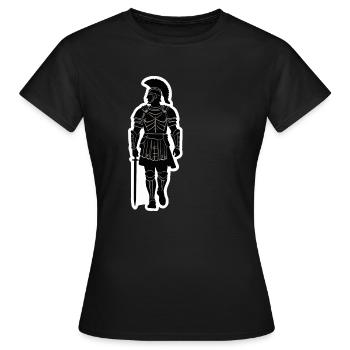Römischer Centurio-Offizier - Frauen T-Shirt - Schwarz - Vorne - AI Model Female 172 dark (172cm)