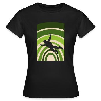 Parachuting Skydive Base Jumping - Frauen T-Shirt - Schwarz - Vorne - AI Model Female 172 dark (172cm)
