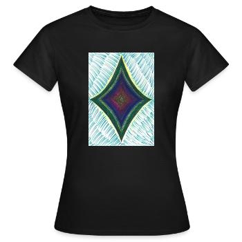 Shining Quasar - Frauen T-Shirt - Schwarz - Vorne - AI Model Female 172 dark (172cm)