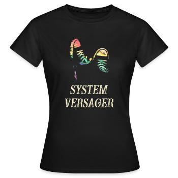 System failures - Women's T-Shirt - black - Front - AI Model Female 172 dark (172cm)