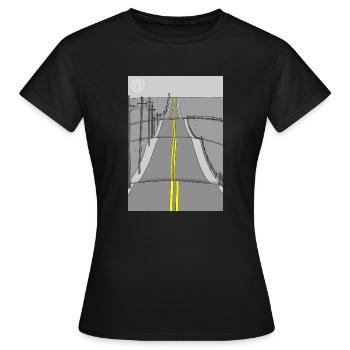 Endless Road - Women's T-Shirt - black - Front - AI Model Female 172 dark (172cm)
