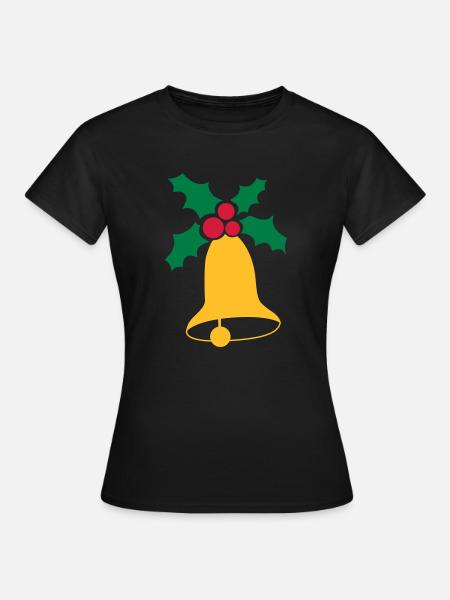 Cloches de Noël - T-shirt Femme - noir