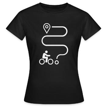 Cyclist bicycle mountain bike bike tour - Women's T-Shirt - black - Front - AI Model Female 172 dark (172cm)