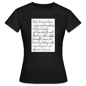 Hardcore gegen Rassismus - Frauen T-Shirt - Schwarz - Vorne - AI Model Female 172 dark (172cm)