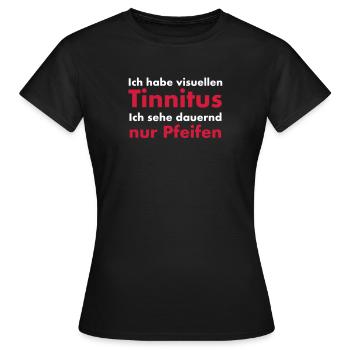 J'ai des acouphènes visuel, je vois que les - T-shirt Femme - noir - Devant - AI Model Female 172 dark (172cm)