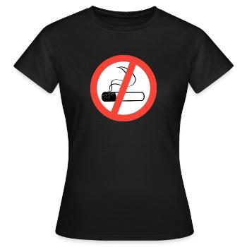 No Smoking - Women's T-Shirt - black - Front - AI Model Female 172 dark (172cm)