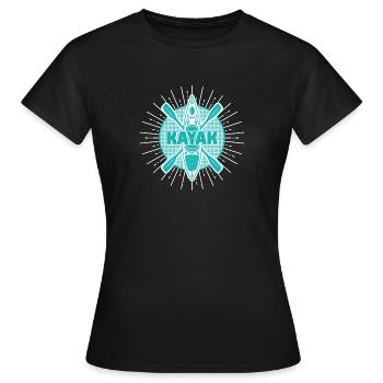 Sports nautiques en kayak - T-shirt Femme - noir - Devant - AI Model Female 172 dark (172cm)