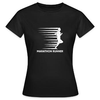 marathon - Women's T-Shirt - black - Front - AI Model Female 172 dark (172cm)