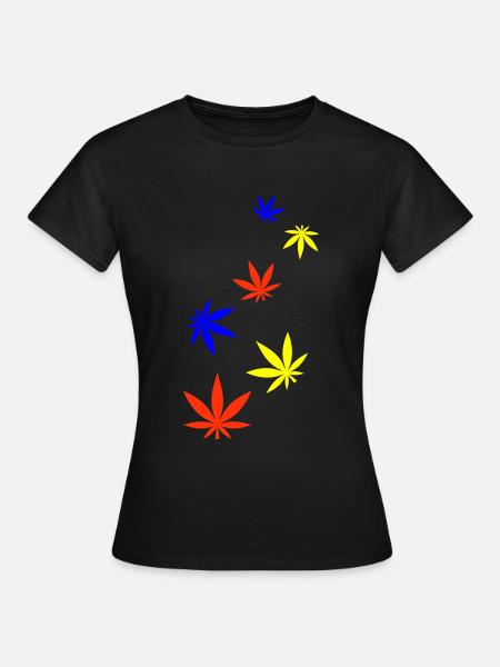 Hanf Blatt Icon - Frauen T-Shirt - Schwarz