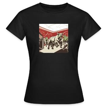 Bourse - T-shirt Femme - noir - Devant - AI Model Female 172 dark (172cm)