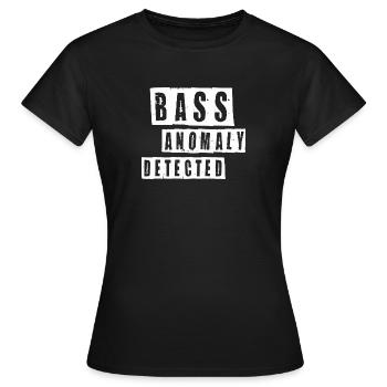 Anomalie de basse détectée | Dictons de basse drôles - T-shirt Femme - noir - Devant - AI Model Female 172 dark (172cm)
