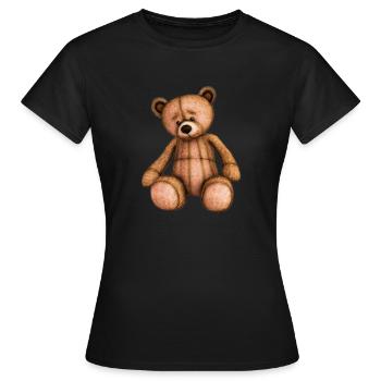Teddybär - Frauen T-Shirt - Schwarz - Vorne - AI Model Female 172 dark (172cm)