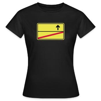 Ortsschild - Frauen T-Shirt - Schwarz - Vorne - AI Model Female 172 dark (172cm)
