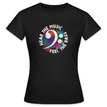 Sentez les basses - T-shirt Femme - noir - Devant - AI Model Female 172 dark (172cm)