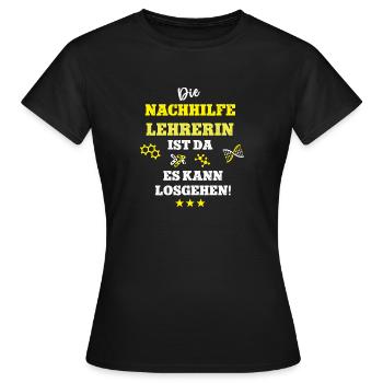 Nachhilfe Lehrerin Chemie Nachhilfelehrerin Schule - Frauen T-Shirt - Schwarz - Vorne - AI Model Female 172 dark (172cm)