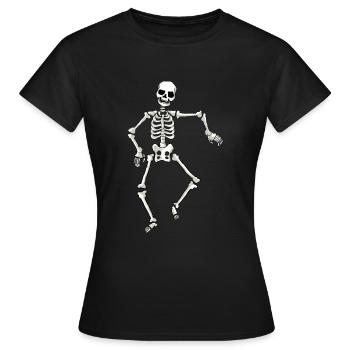 squelette - T-shirt Femme - noir - Devant - AI Model Female 172 dark (172cm)