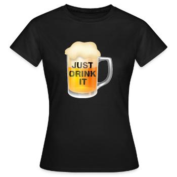 Bierglas - Frauen T-Shirt - Schwarz - Vorne - AI Model Female 172 dark (172cm)
