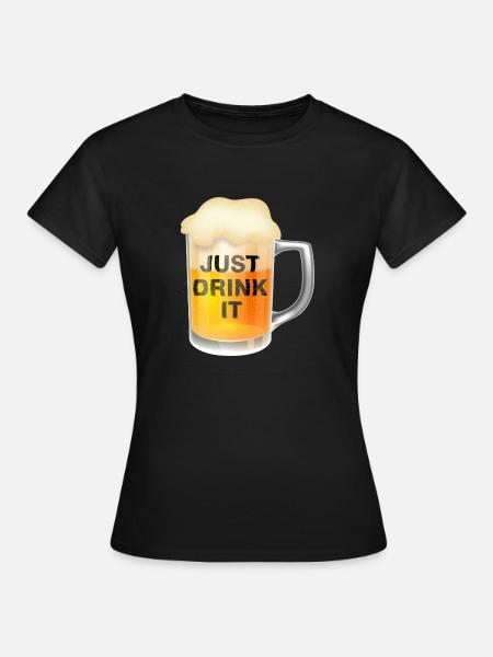 Bierglas - Frauen T-Shirt - Schwarz