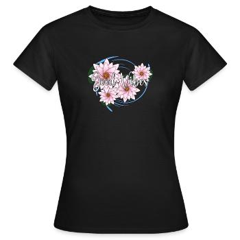 Good Vibes - Lotus Version - T-shirt Femme - noir - Devant - AI Model Female 172 dark (172cm)
