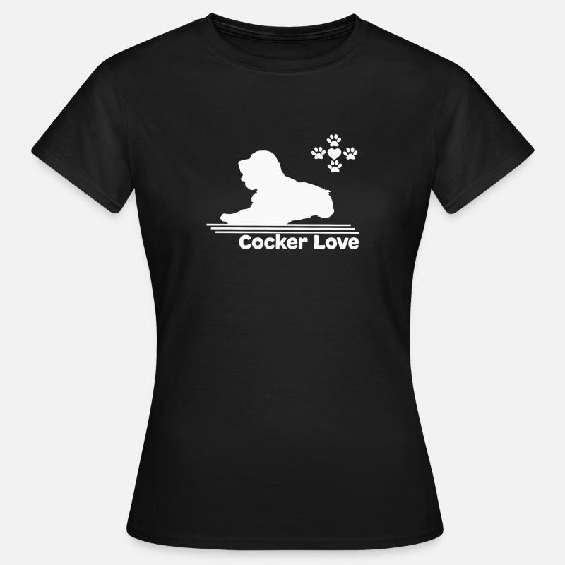 Cocker spaniel silhouette - Women's T-Shirt - black