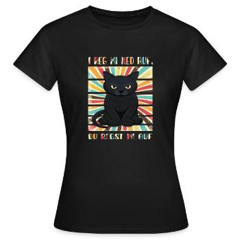 Je ne suis pas excité par les chats - T-shirt Femme - noir - Devant - AI Model Female 172 dark (172cm)