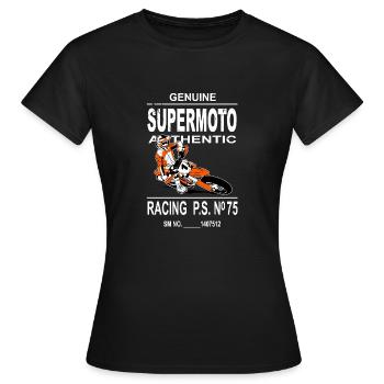 Supermoto - Frauen T-Shirt - Schwarz - Vorne - AI Model Female 172 dark (172cm)