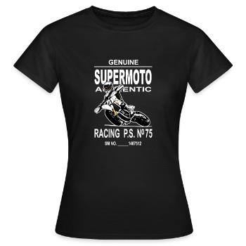 Supermoto - Frauen T-Shirt - Schwarz - Vorne - AI Model Female 172 dark (172cm)