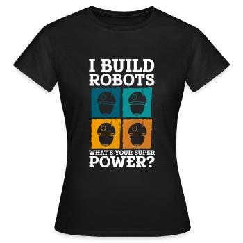Android Elektrik Cyborg - Frauen T-Shirt - Schwarz - Vorne - AI Model Female 172 dark (172cm)