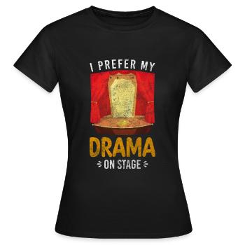Schauspieler Regie Musical Kulisse - Frauen T-Shirt - Schwarz - Vorne - AI Model Female 172 dark (172cm)