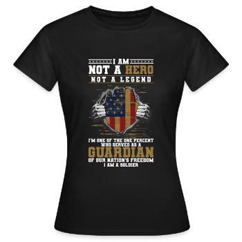 Armes frontalières militaires Infanterie - T-shirt Femme - noir - Devant - AI Model Female 172 dark (172cm)