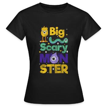 Horror Comic Figure Cute - Women's T-Shirt - black - Front - AI Model Female 172 dark (172cm)