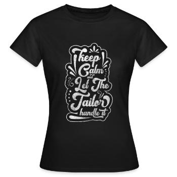 Tailor Scissors Tailor Seamstress - Women's T-Shirt - black - Front - AI Model Female 172 dark (172cm)