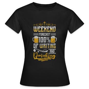 Auteur Journaliste Profession - T-shirt Femme - noir - Devant - AI Model Female 172 dark (172cm)