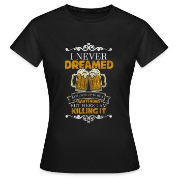 Cocktail Alkohol Shaker - Frauen T-Shirt - Schwarz - Vorne - AI Model Female 172 dark (172cm)