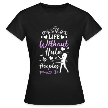 Hulahoop Sport Coupe amincissante - T-shirt Femme - noir - Devant - AI Model Female 172 dark (172cm)