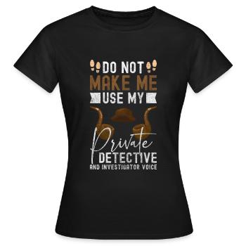 Private Detective Hot Trace Trace Police - Women's T-Shirt - black - Front - AI Model Female 172 dark (172cm)