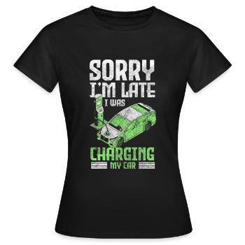 E-Auto Innovation - Frauen T-Shirt - Schwarz - Vorne - AI Model Female 172 dark (172cm)